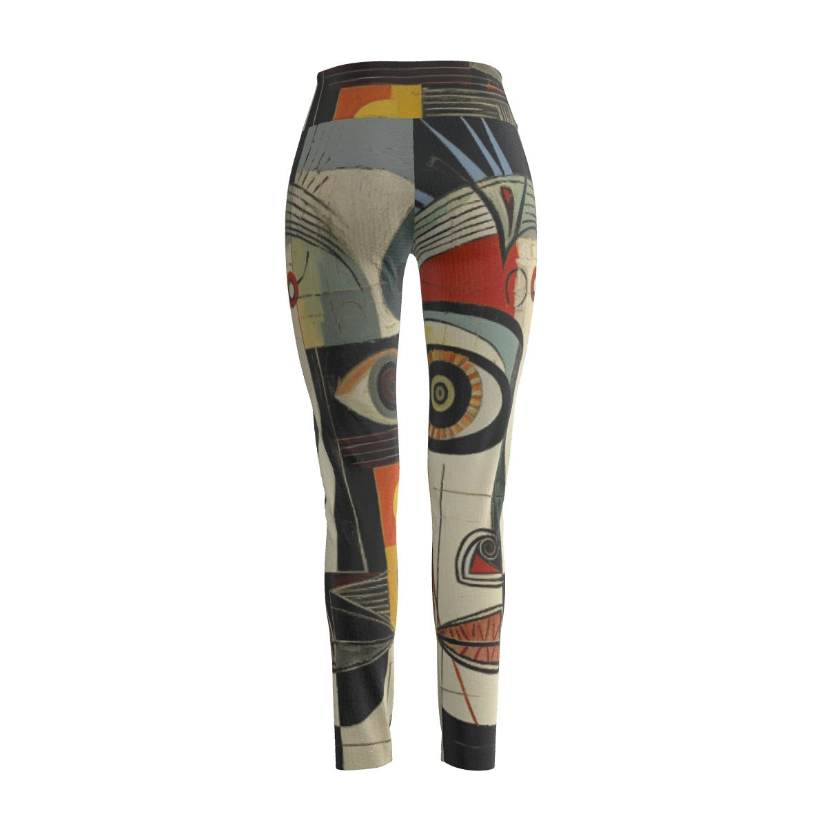 Women's High Waist Leggings | Side Stitch Closure "Art Deco"