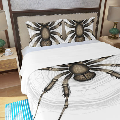 Three Piece Duvet Bedding Set Big Spider