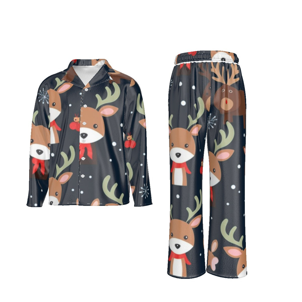 Holiday Men's Lapel Pajama Set