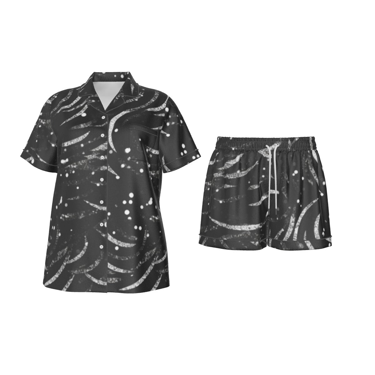 Holiday Women's Imitation Silk Pajama Set With Short Sleeve