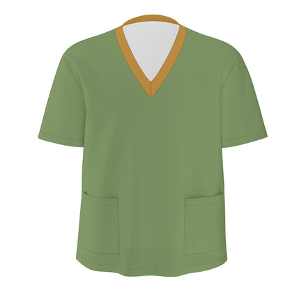 Unisex Scrub Set Birdseye Green and Orange