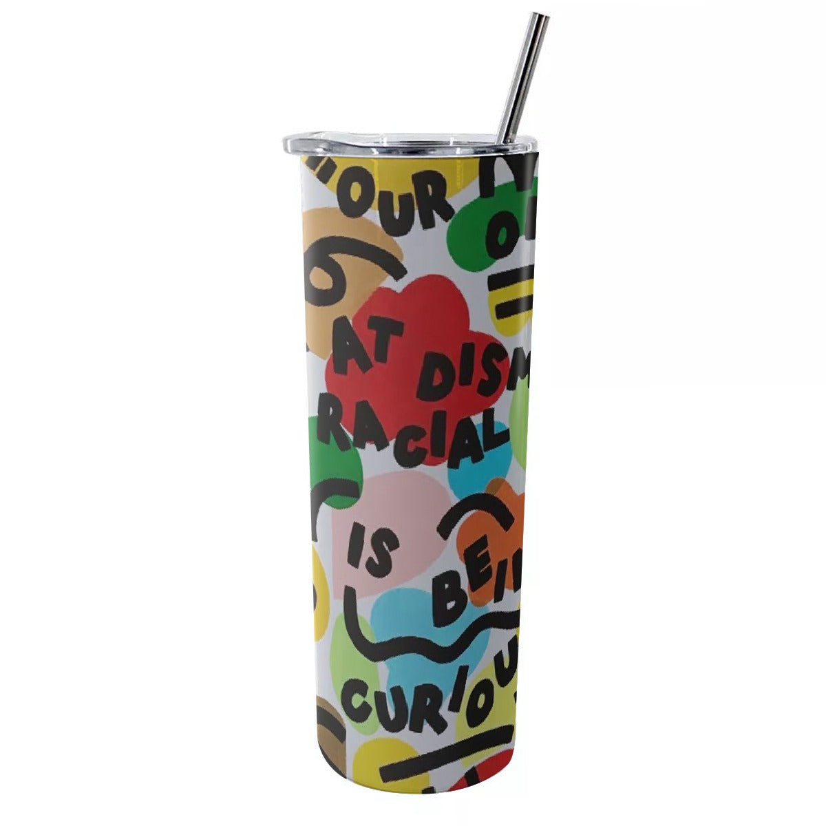 Glitter Tumbler With Stainless Steel Straw 20oz