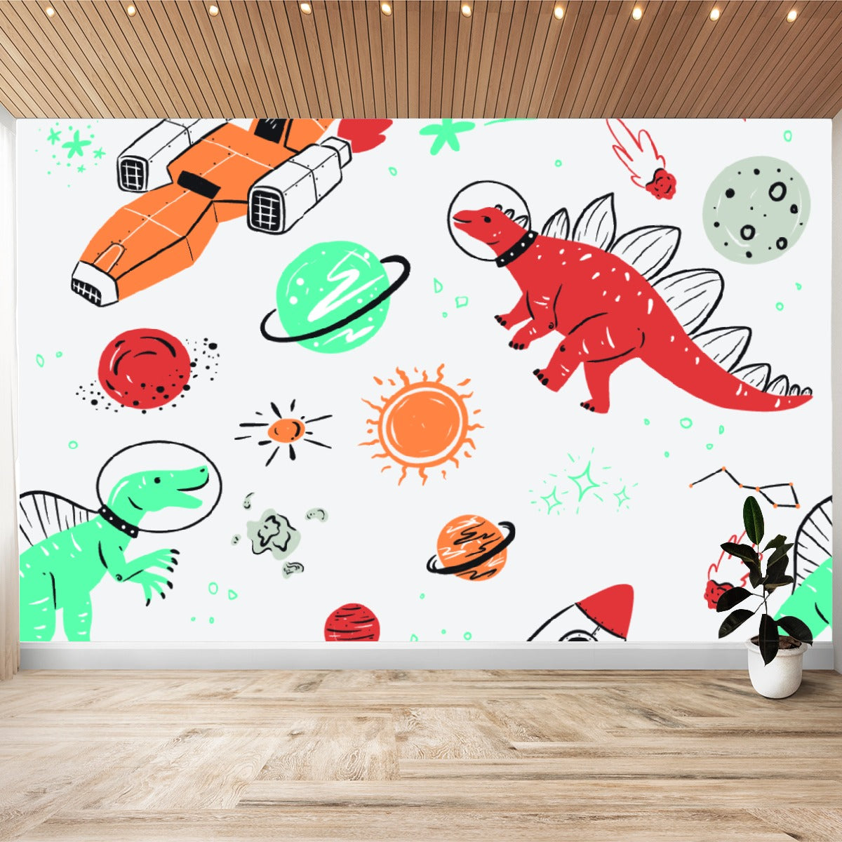 Wall Stickers Space Dino