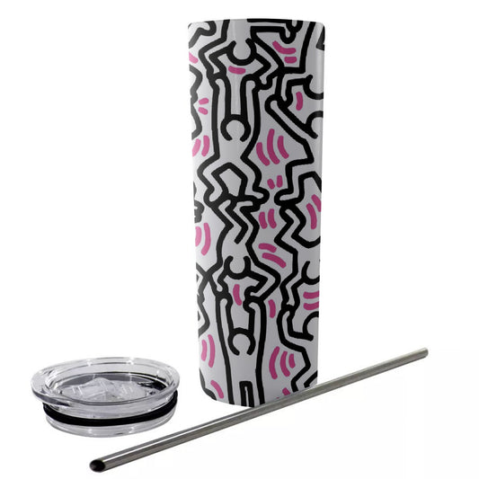 Glitter Tumbler With Stainless Steel Straw 20oz