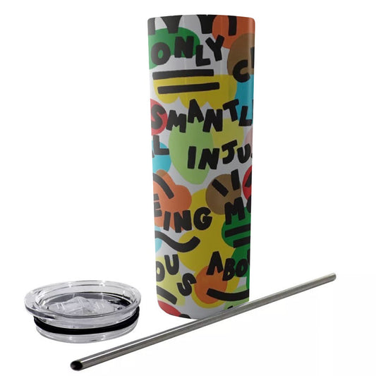 Glitter Tumbler With Stainless Steel Straw 20oz