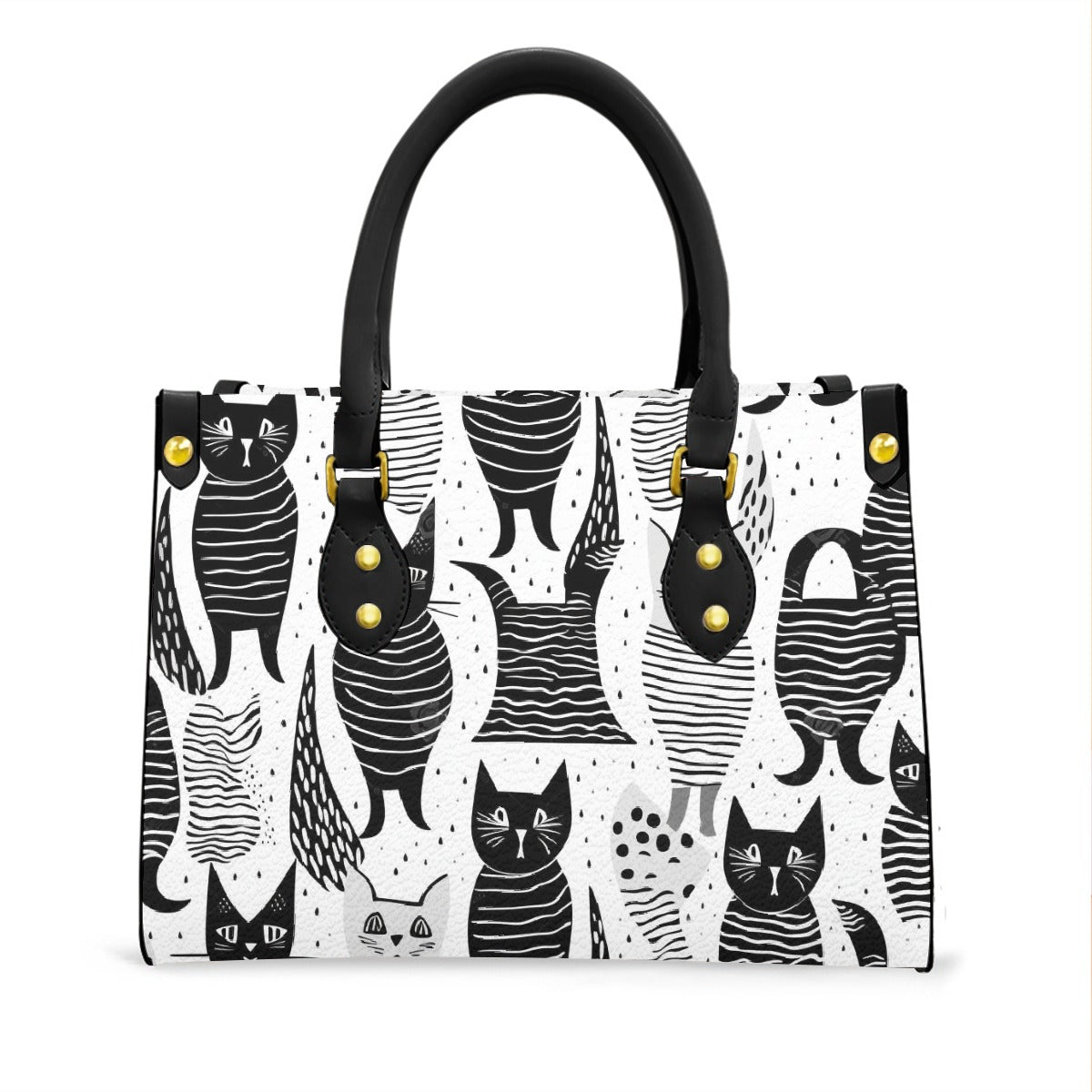 Women's Tote Bag With Black Handle "More Cat Ladies"