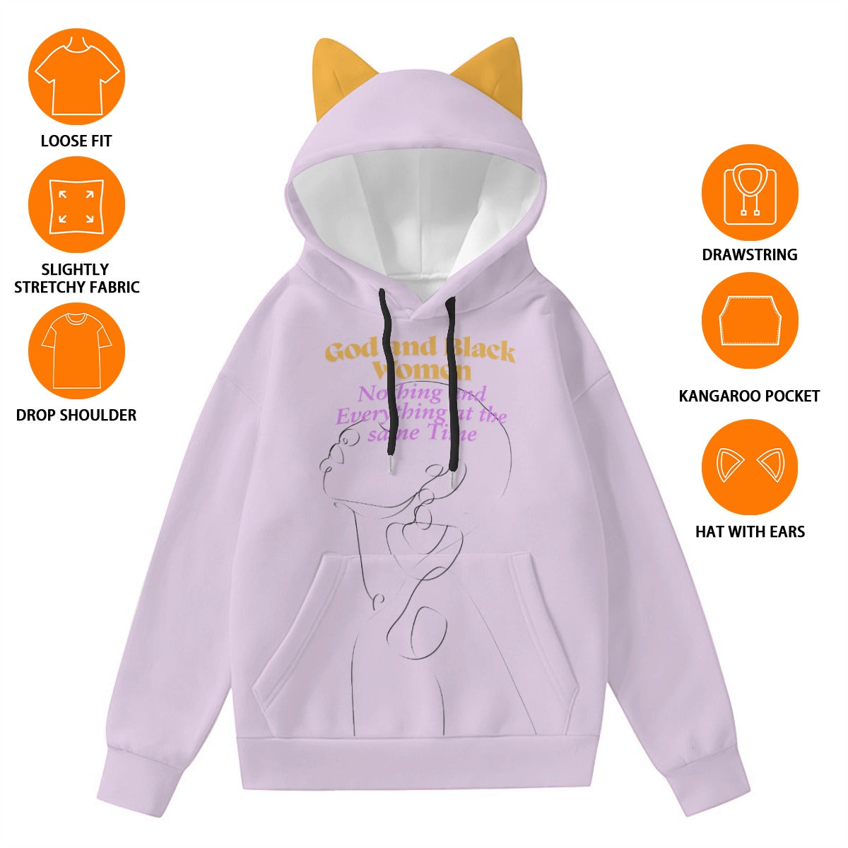 I'm the 92% Women’s Hoodie With Decorative Ears