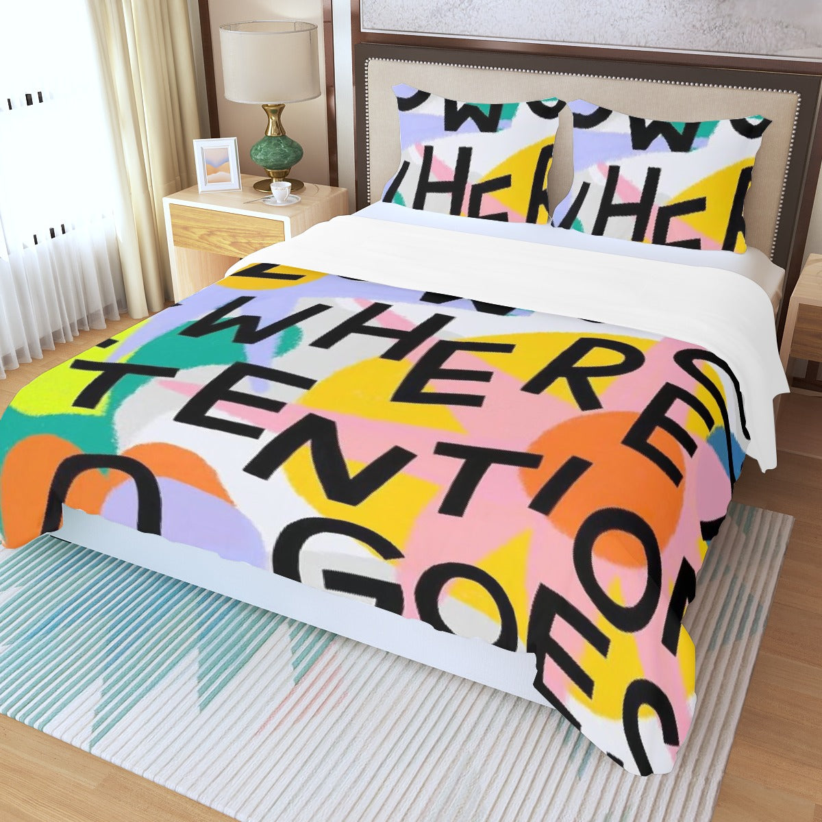 Three Piece Duvet Bedding Set Words of Wisdom