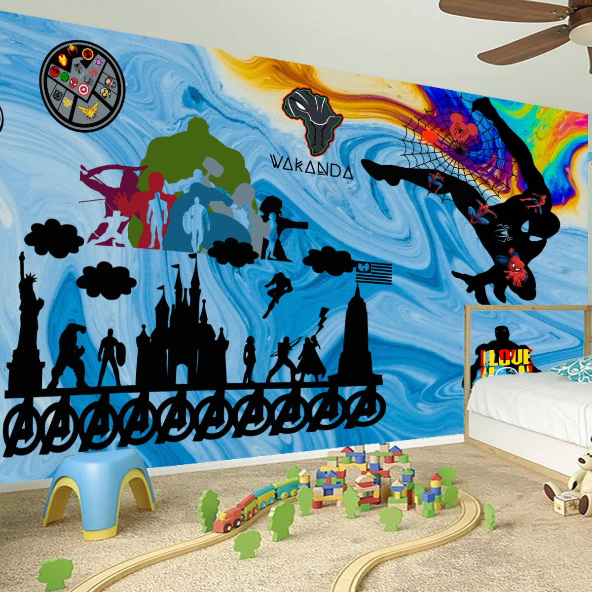 Over Size Wall Stickers Super Heroes