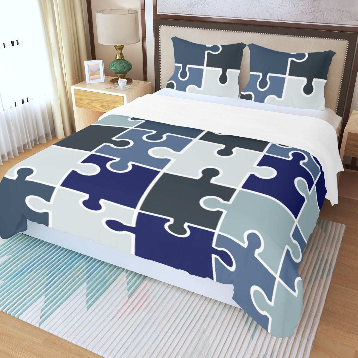 Three Piece Duvet Bedding Set Puzzle