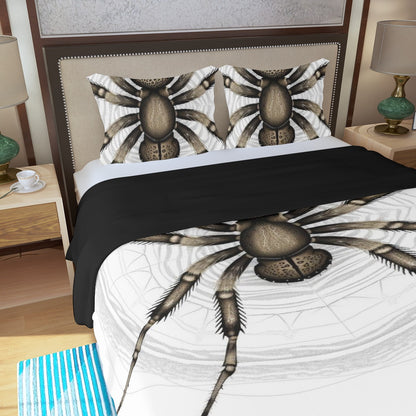 Three Piece Duvet Bedding Set Big Spider