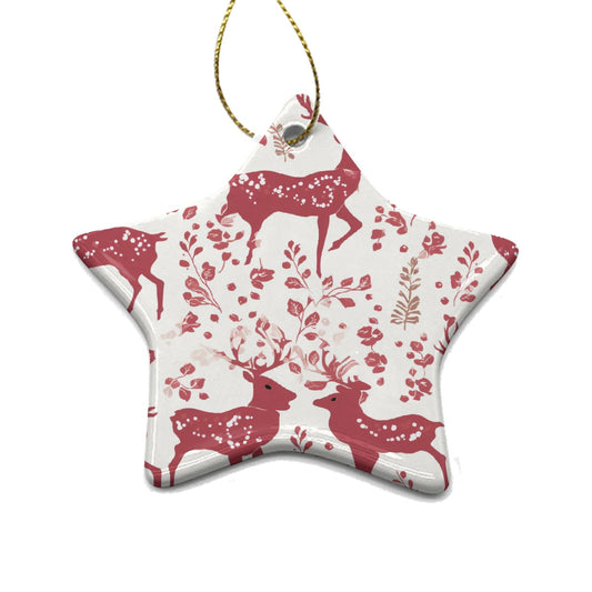 Pentagram Shape Christmas Ceramic Decoration Ornaments