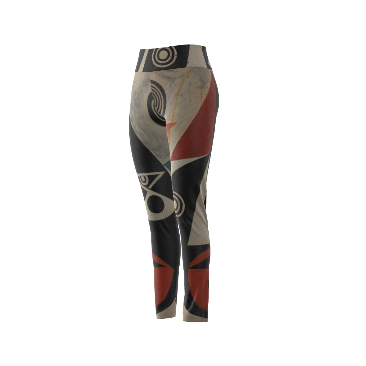 Women's High Waist Leggings | Side Stitch Closure "Art Deco"