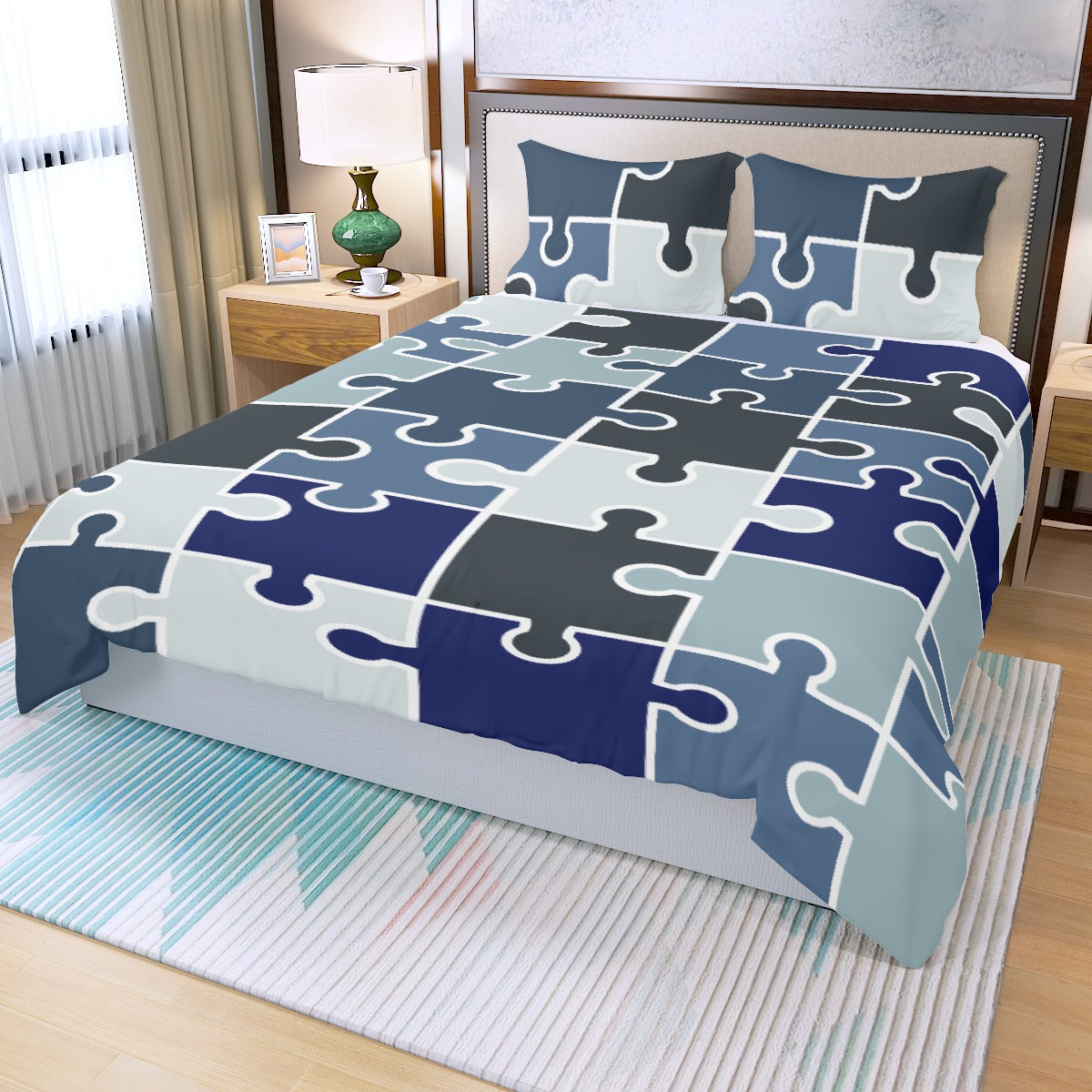 Three Piece Duvet Bedding Set Puzzle