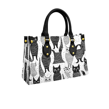 Women's Tote Bag With Black Handle "More Cat Ladies"