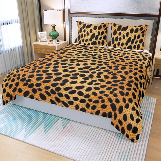 Three Piece Duvet Bedding Set Animal Print