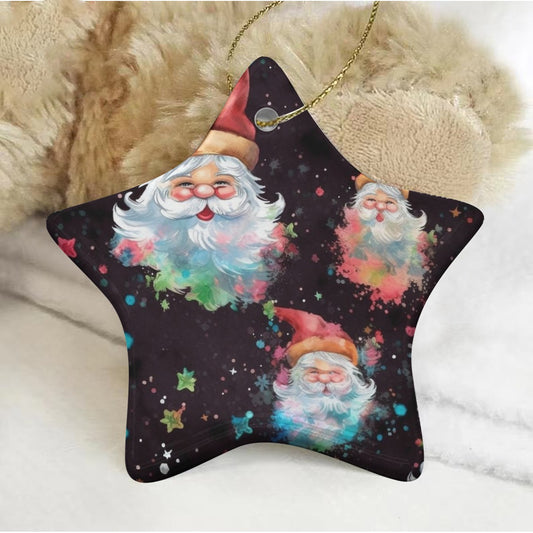 Pentagram Shape Christmas Ceramic Decoration Ornaments