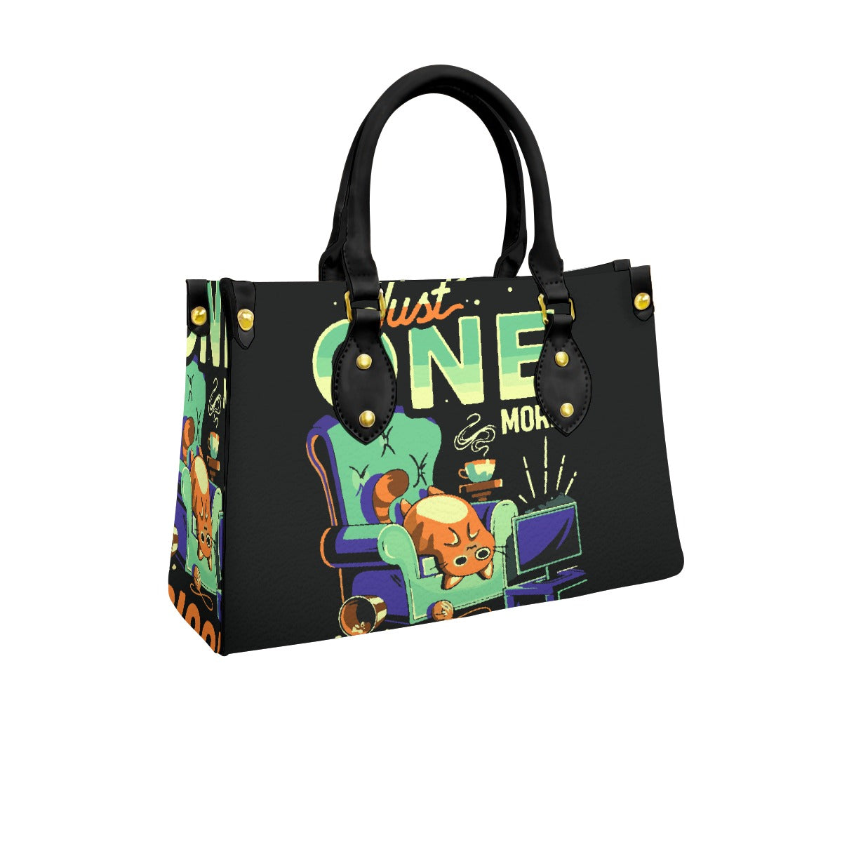 Women's Tote Bag With Black Handle