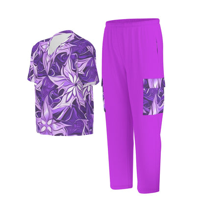 Unisex Scrub Set Birdseye Purple Designs