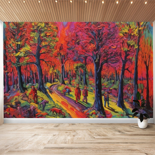 Wall Stickers Red Trees