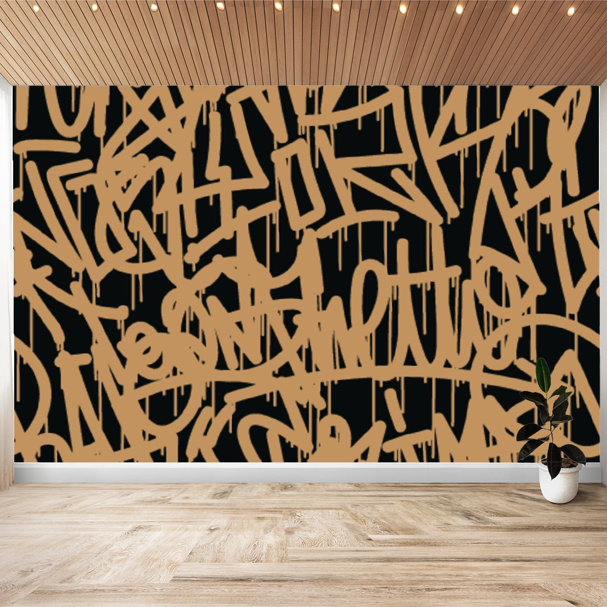 Wall Stickers Black and Gold Letters