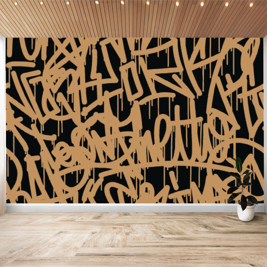 Wall Stickers Black and Gold Letters