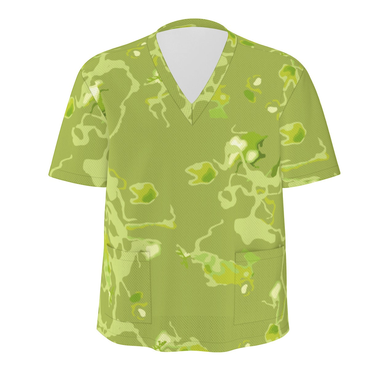 Unisex Scrub Set Birdseye Camo Light Green