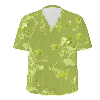 Unisex Scrub Set Birdseye Camo Light Green