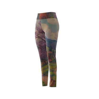 Women's High Waist Leggings | Side Stitch Closure "Colors of the Sky"