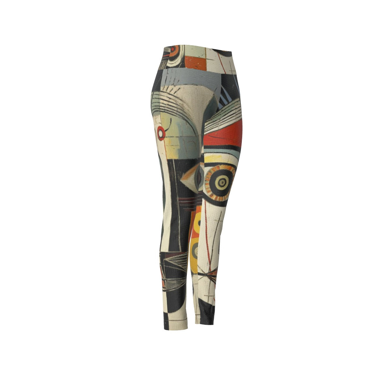 Women's High Waist Leggings | Side Stitch Closure "Art Deco"