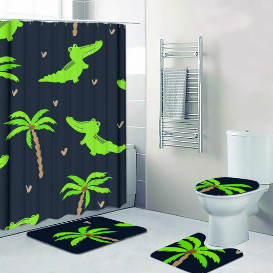 Four-piece Bathroom Alligators and Palm Trees