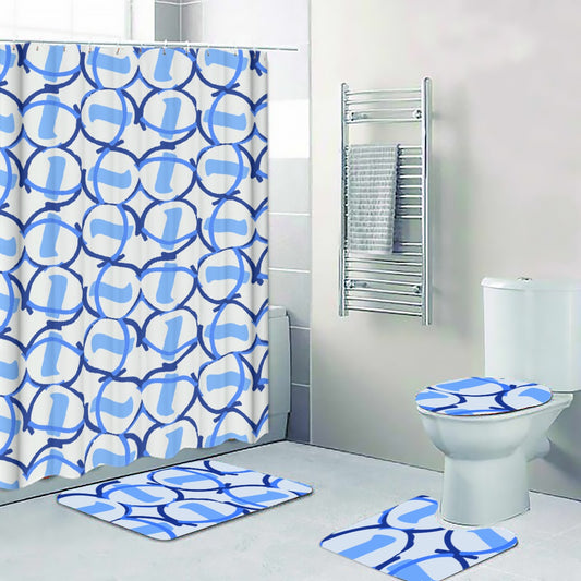 Four-piece Bathroom Blue Love