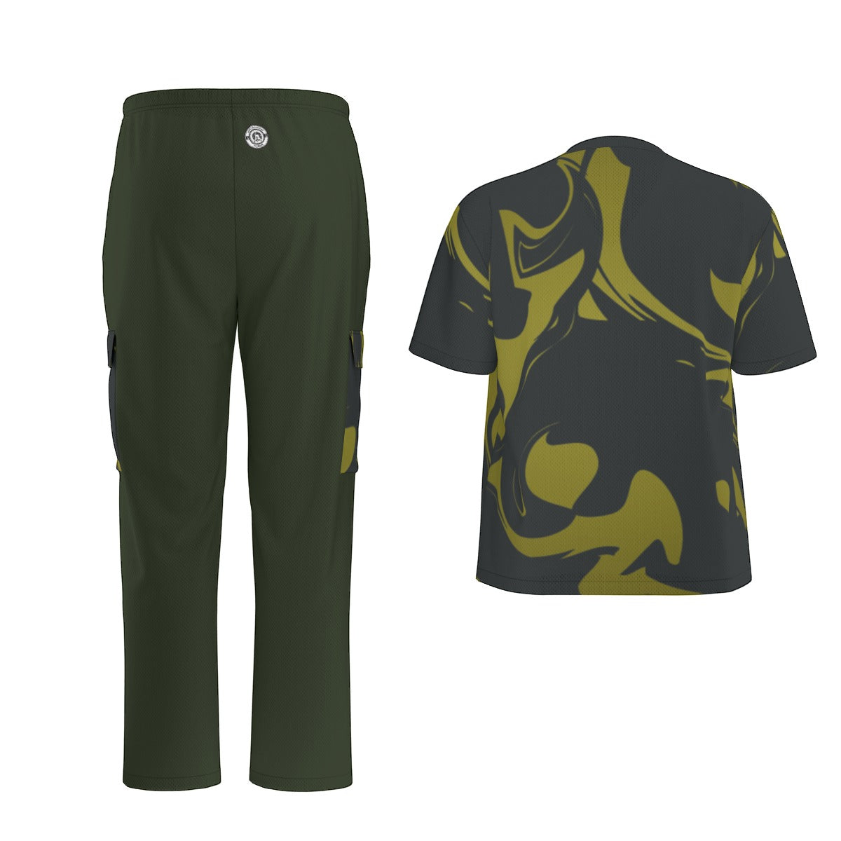 Unisex Scrub Set Birdseye Camo Green