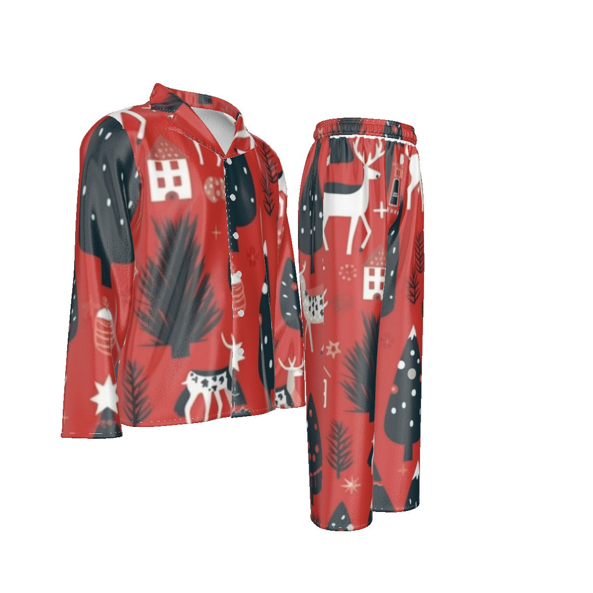 Holiday Men's Lapel Pajama Set