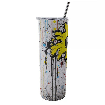 Glitter Tumbler With Stainless Steel Straw 20oz