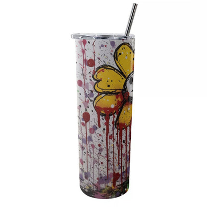 Glitter Tumbler With Stainless Steel Straw 20oz