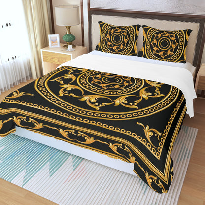 Three Piece Duvet Bedding Set Medallion