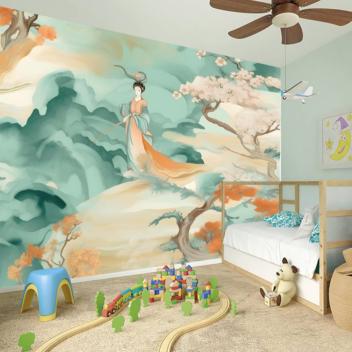 Wall Stickers Woman in the Clouds