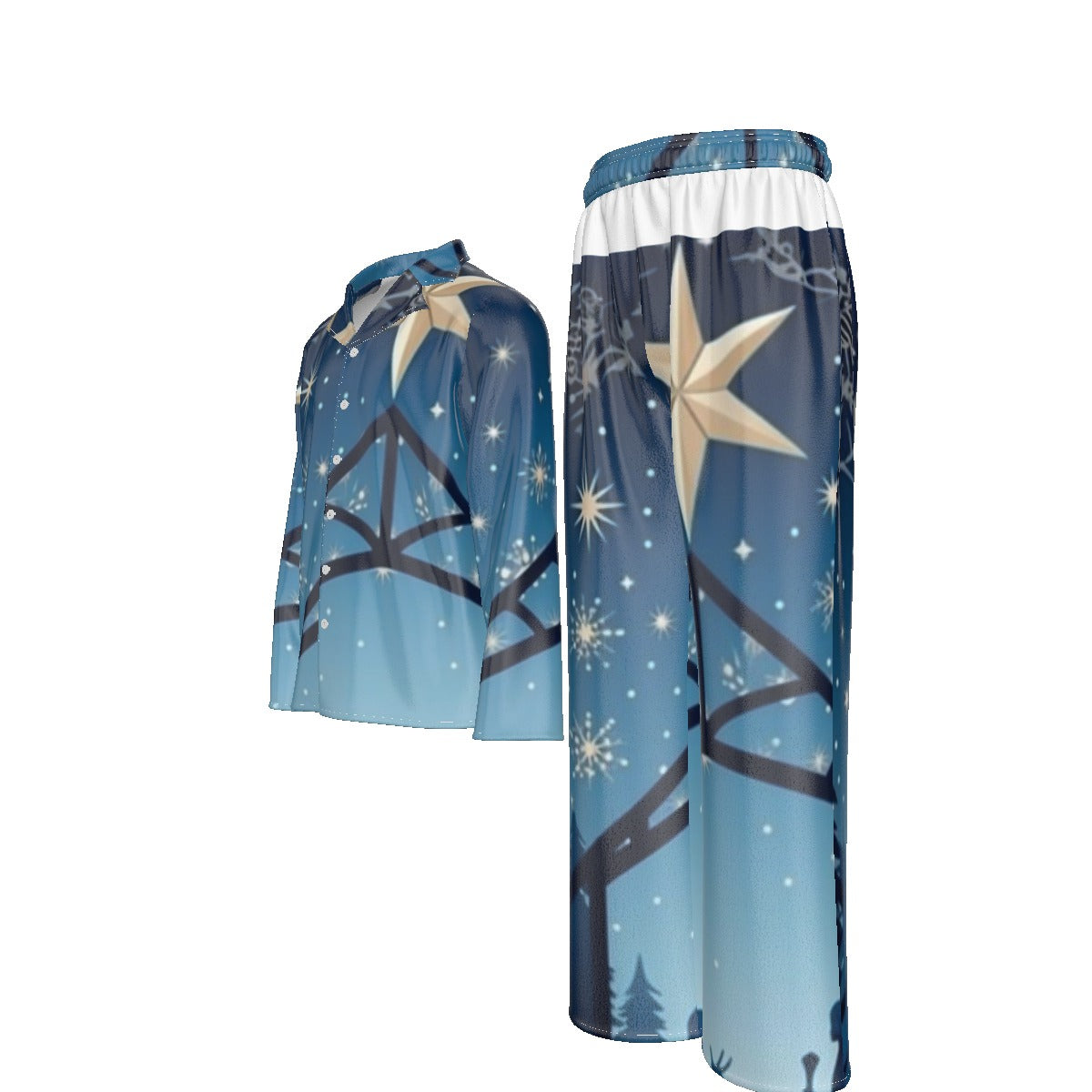 Holiday Men's Lapel Pajama Set