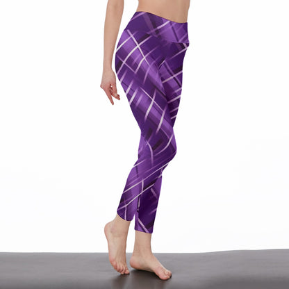 Women's High Waist Leggings | Side Stitch Closure "Purple"