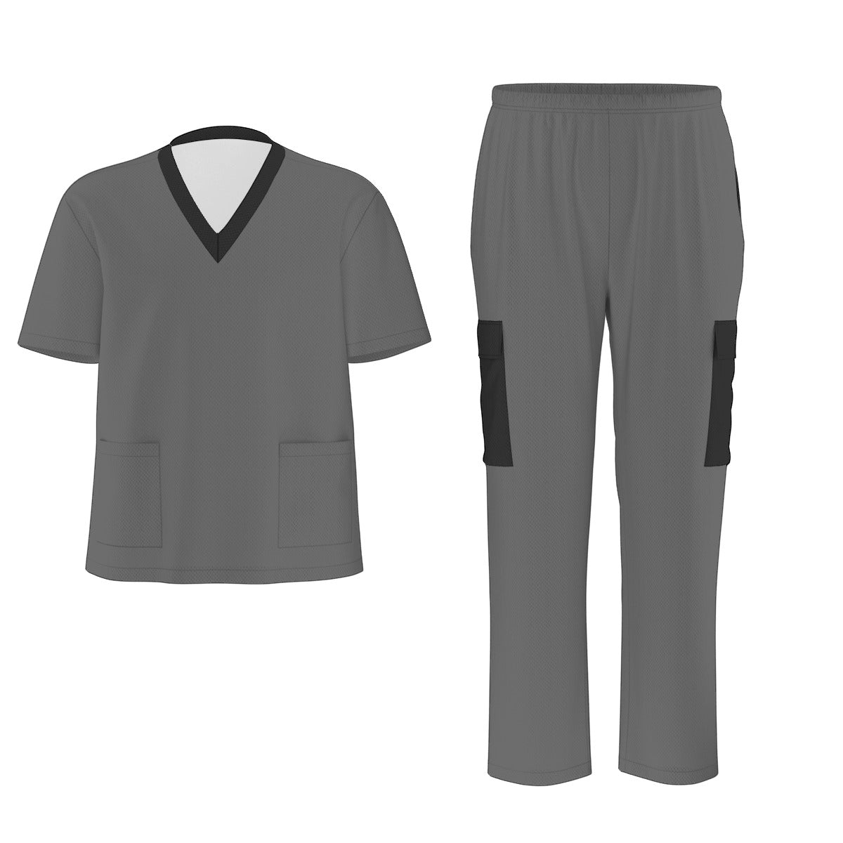 Unisex Scrub Set Birdseye Black and Gray