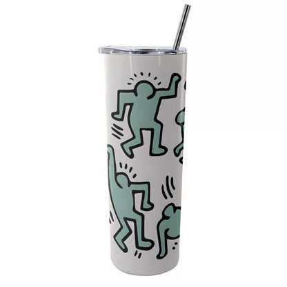 Glitter Tumbler With Stainless Steel Straw 20oz