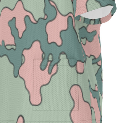 Unisex Scrub Set Birdseye Camo Pink