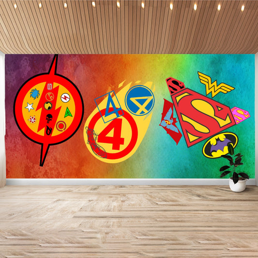 Over Size Wall Stickers DC Super Heroes