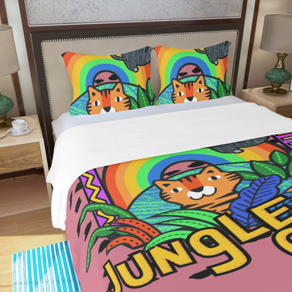 Three Piece Duvet Bedding Set Jungle Club