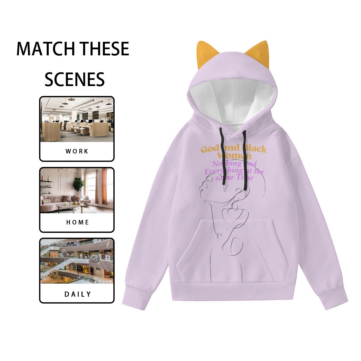 I'm the 92% Women’s Hoodie With Decorative Ears