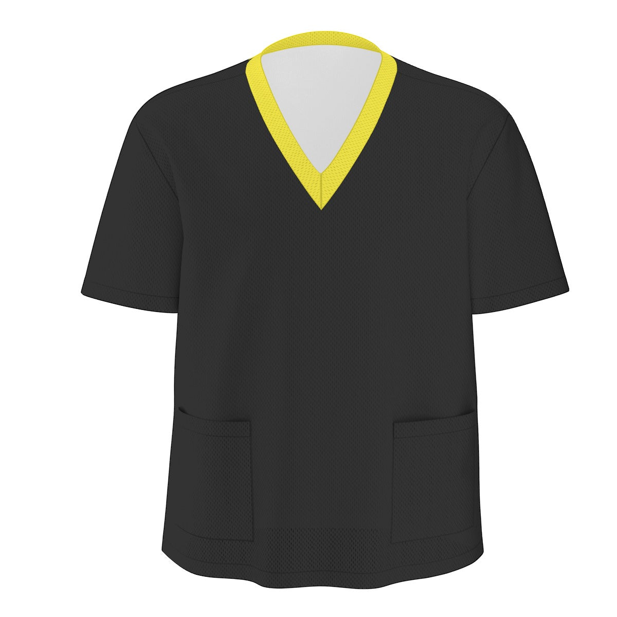 Unisex Scrub Set Birdseye Black and Yellow