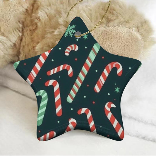 Pentagram Shape Christmas Ceramic Decoration Ornaments