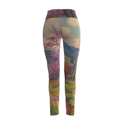 Women's High Waist Leggings | Side Stitch Closure "Colors of the Sky"