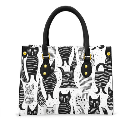 Women's Tote Bag With Black Handle "More Cat Ladies"